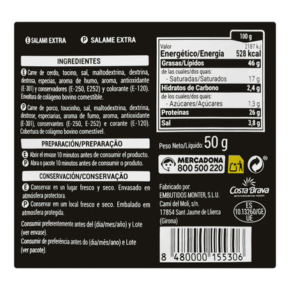 Sticks de Salami Extra Hacendado