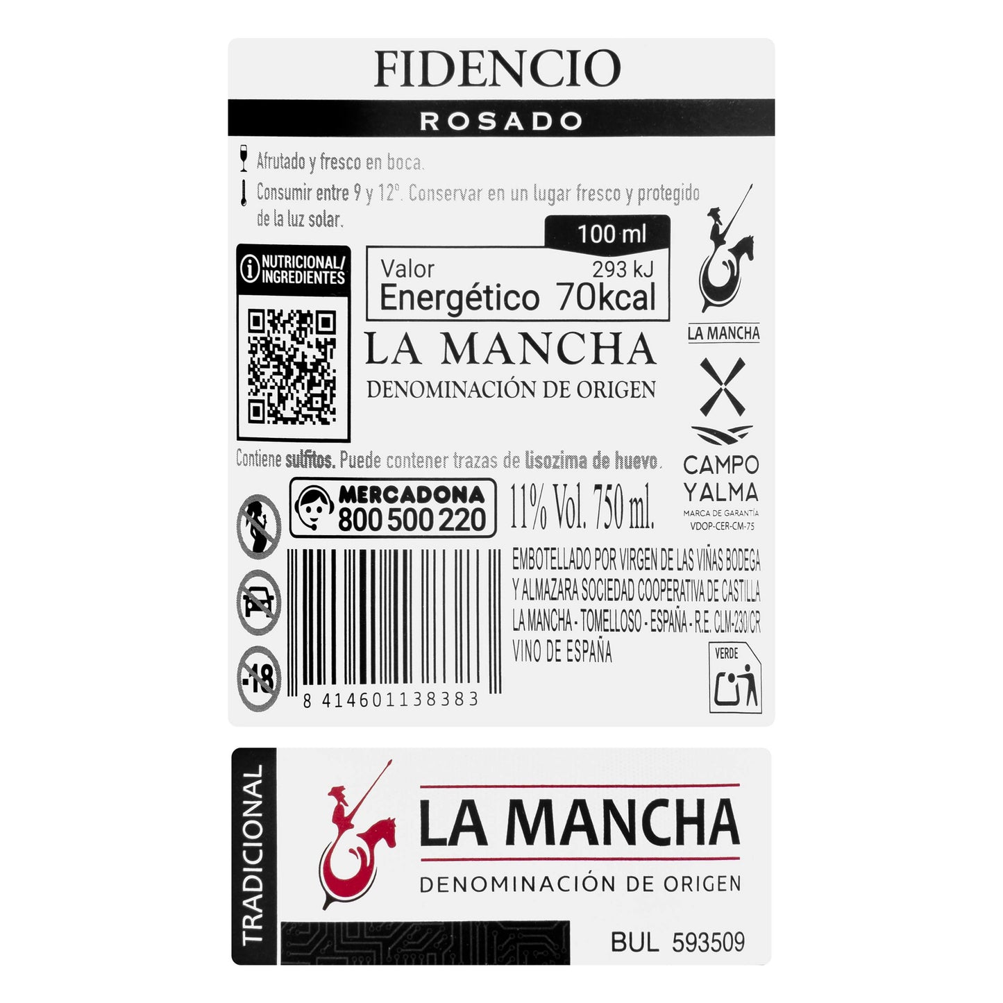 Vino Rosado D.O La Mancha Fidencio