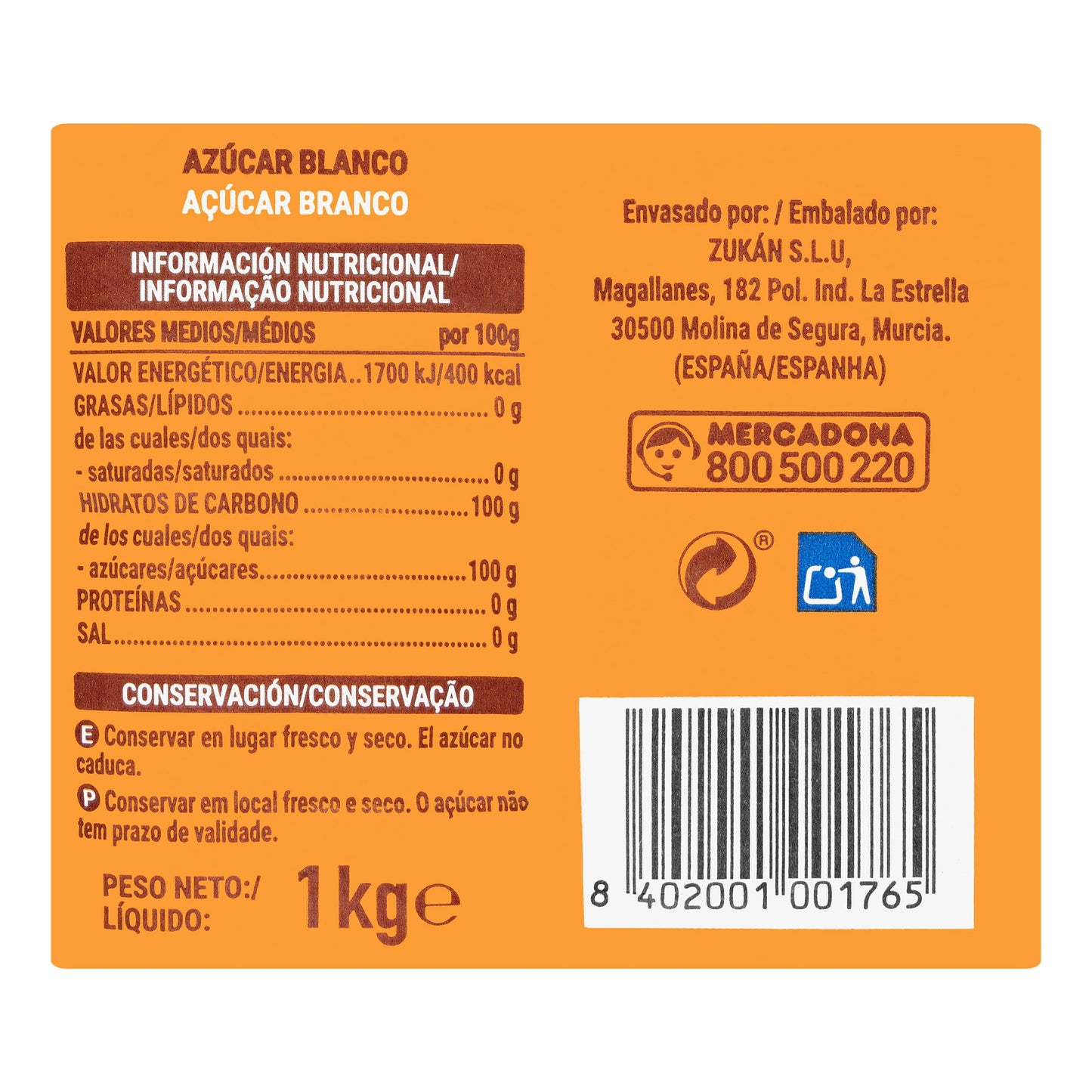 Hacendado White Sugar