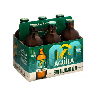 Cerveza 0,0% Sin Alcohol El Águila Sin Filtrar 6x33CL
