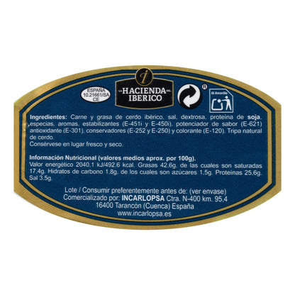 Salchichón Cular Ibérico Extra La Hacienda del Ibérico