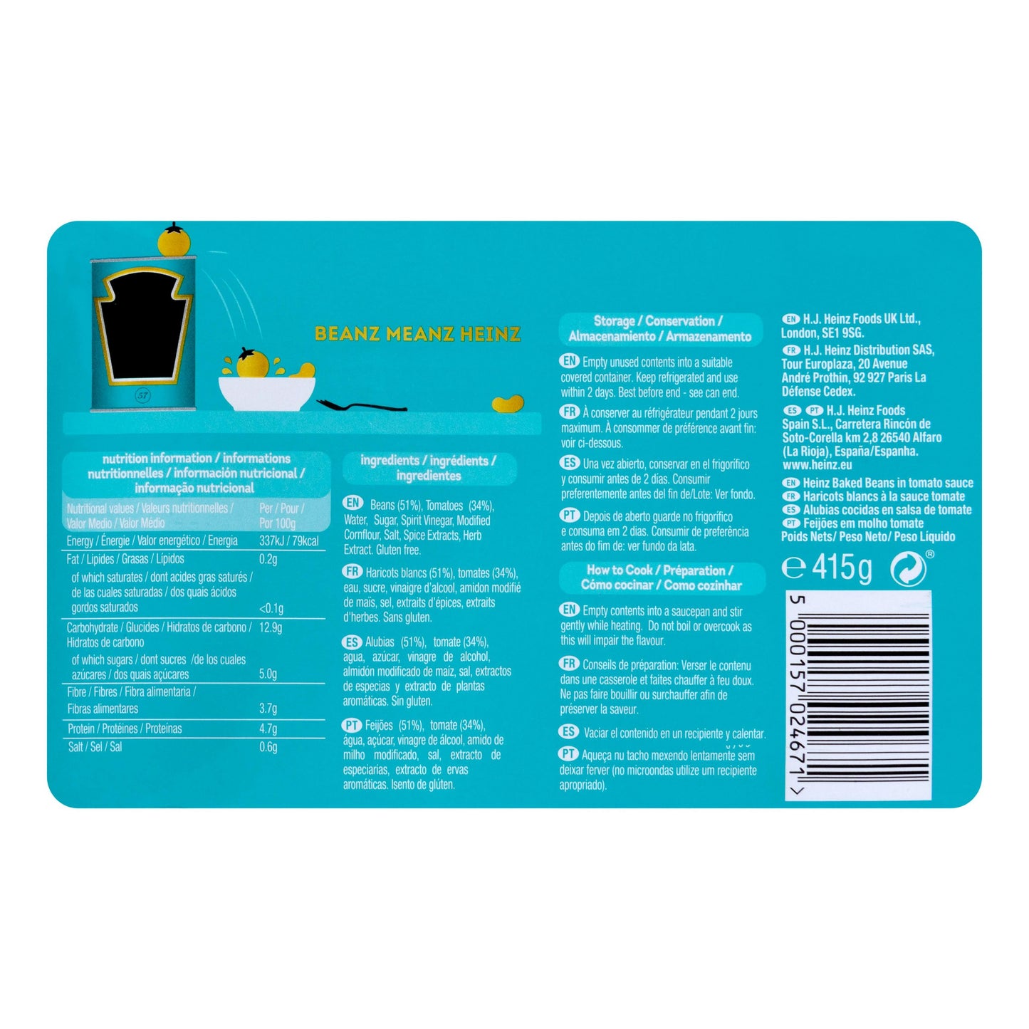 Alubias con Tomate Heinz