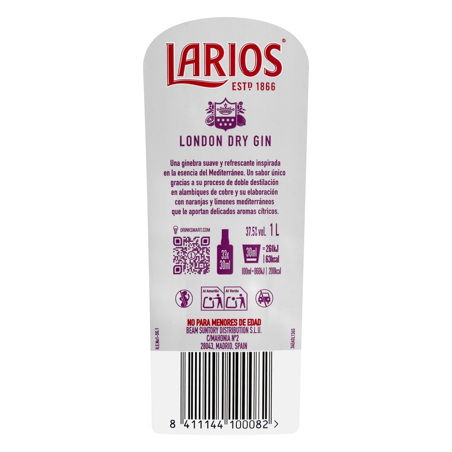 Ginebra London Dry Gin Larios