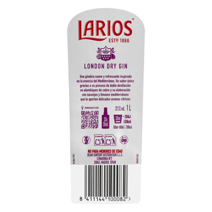 Ginebra London Dry Gin Larios