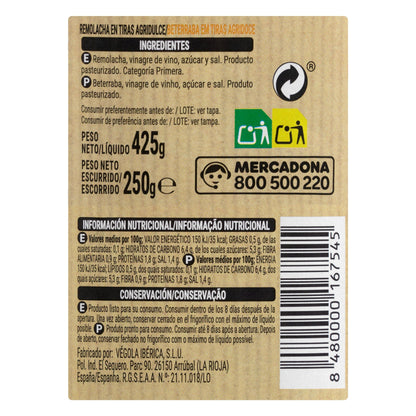 Remolacha en Tiras Hacendado