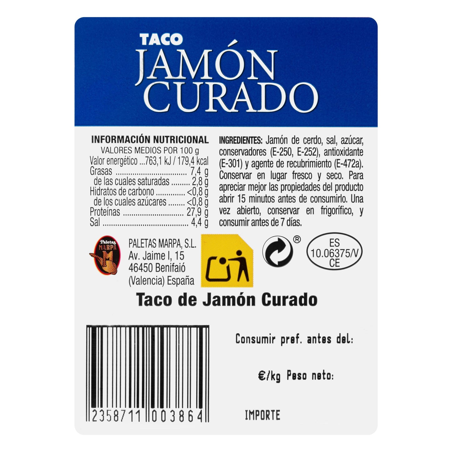 Taco Jamón Curado