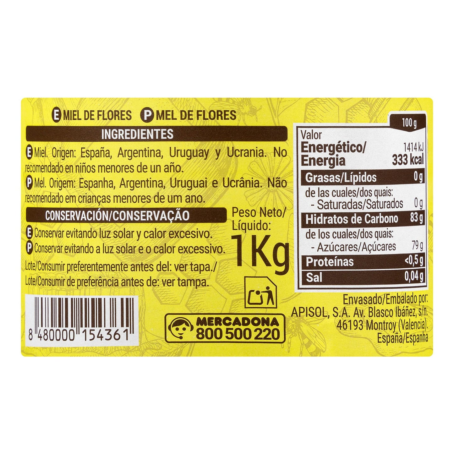 Hacendado Flower Honey 1KG