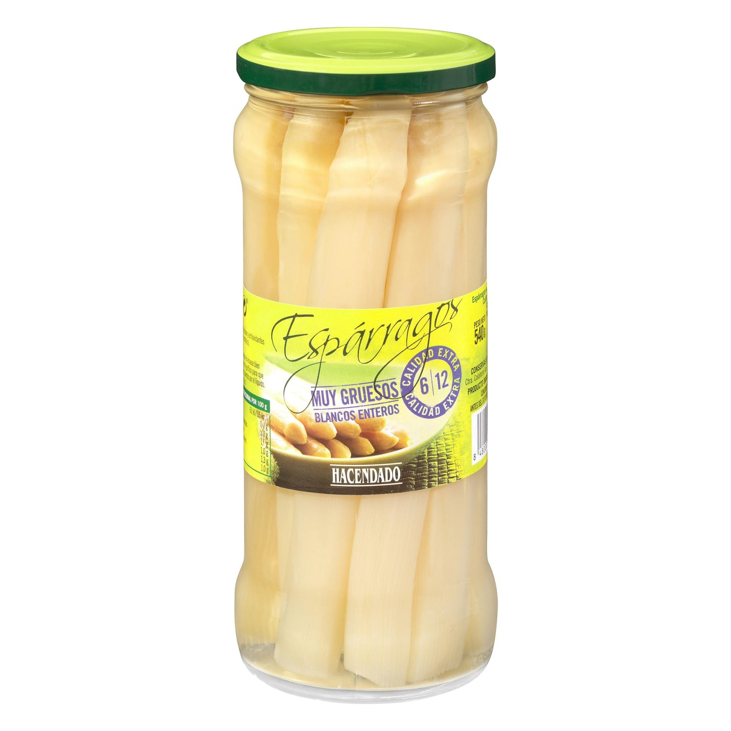 Espárragos muy Gruesos Hacendado Enteros