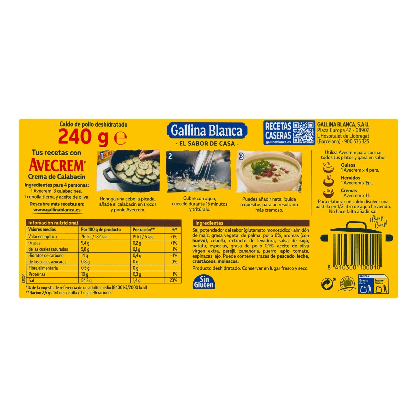 Caldo de Pollo Avecrem en Pastillas