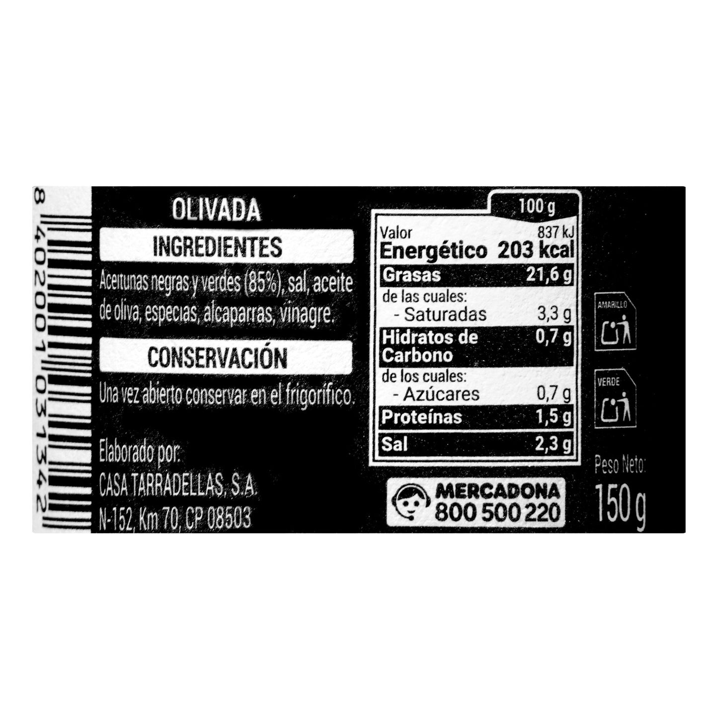 Paté Olivada Hacendado