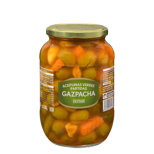 Aceitunas Verdes Gazpacha Hacendado Partidas
