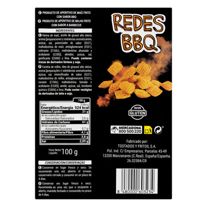 Snack de Maíz Redes Sabor Barbacoa Hacendado