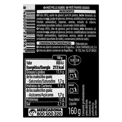 Paté de Pollo Asado Hacendado