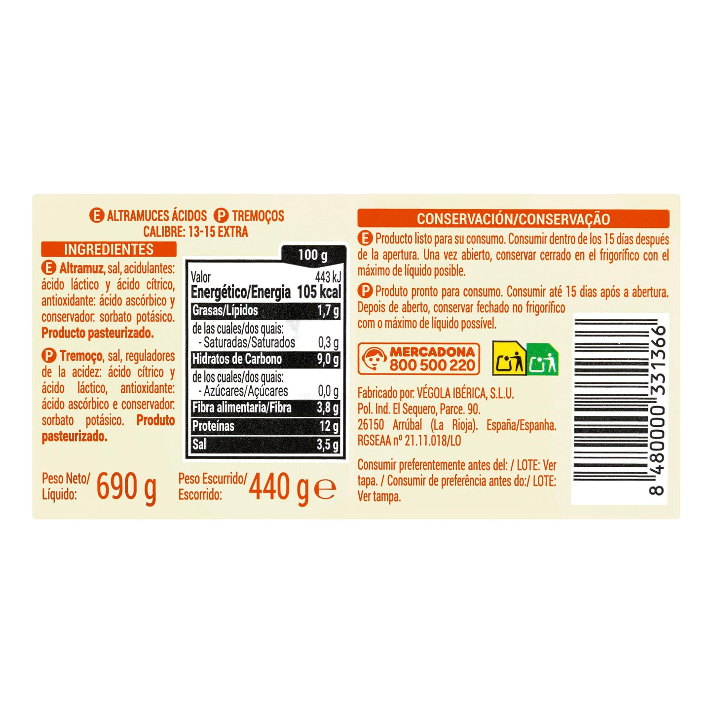 Altramuces Hacendado