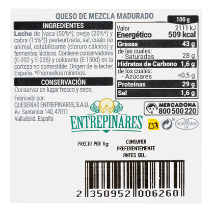 Queso Añejo Tostado Mezcla Hacendado