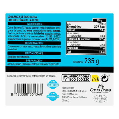 Longaniza de Pavo Imperial Extra Hacendado