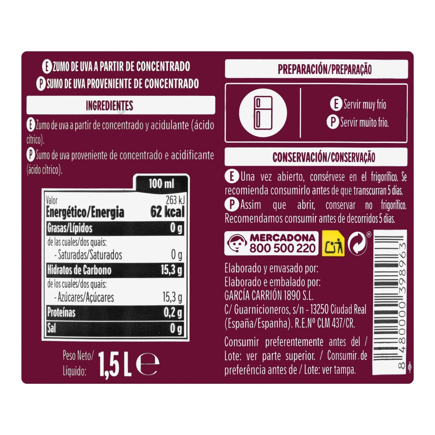 Mosto Tinto Casón Histórico