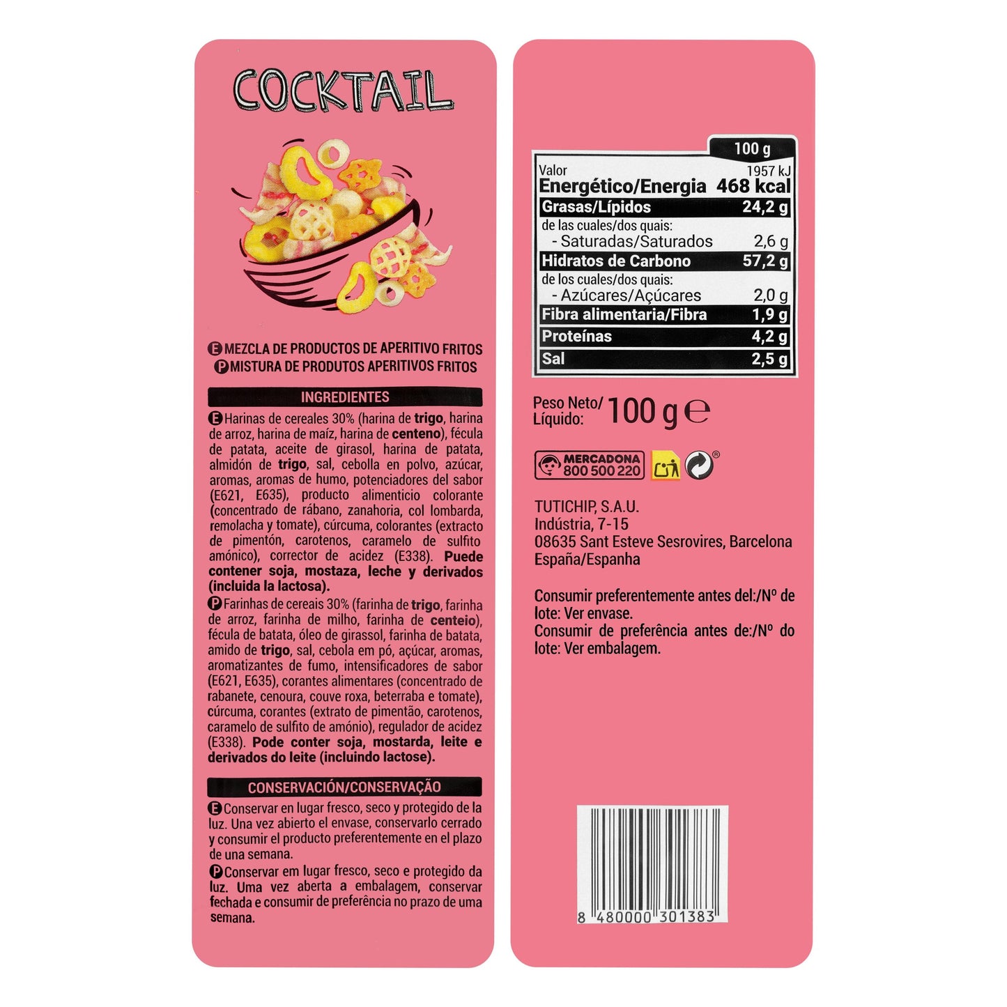 Cocktail Mezcla Aperitivos Fritos Hacendado