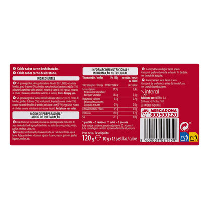 Caldo de Carne Hacendado en Pastillas