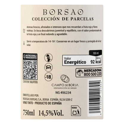 Vino Tinto D.O Campo de Borja Borsao Colección de Parcelas