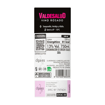 Vino Rosado D.O Cigales ValdeSalud