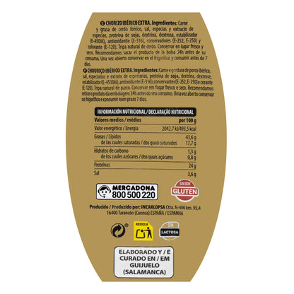 Chorizo Cular Ibérico Extra La Hacienda del Ibérico