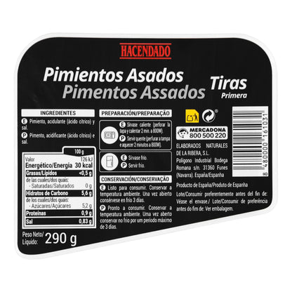 Pimientos Asados en Tiras Hacendado