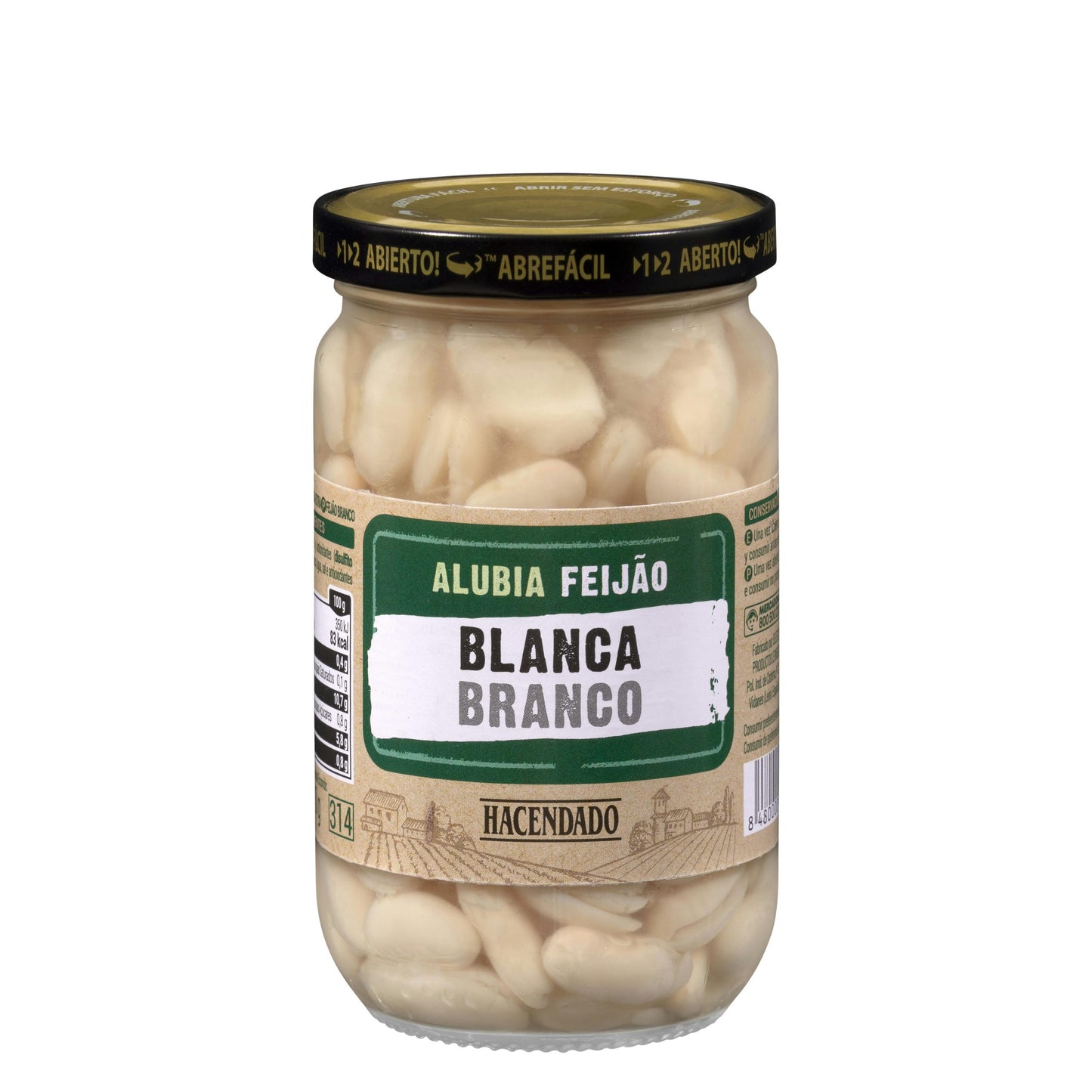 Alubia Cocida Blanca Hacendado 295GR
