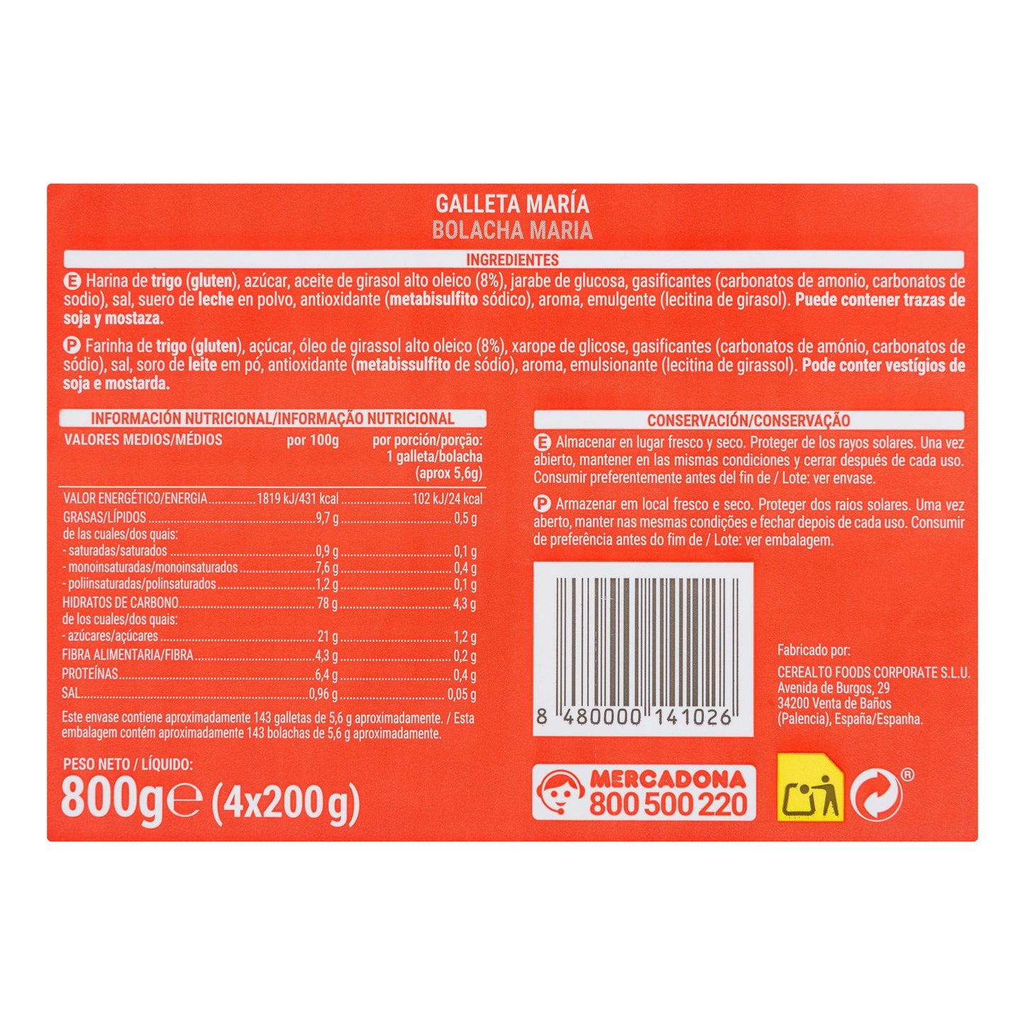 María Hacendado Cookies