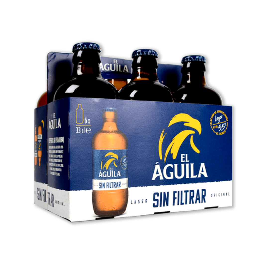 Cerveza El Águila Sin Filtrar 6x33CL