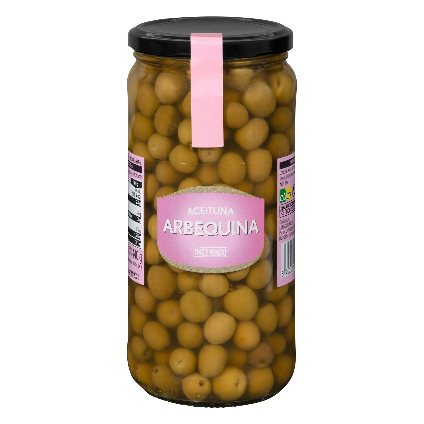 Aceitunas Verdes Arbequina con Hueso Hacendado