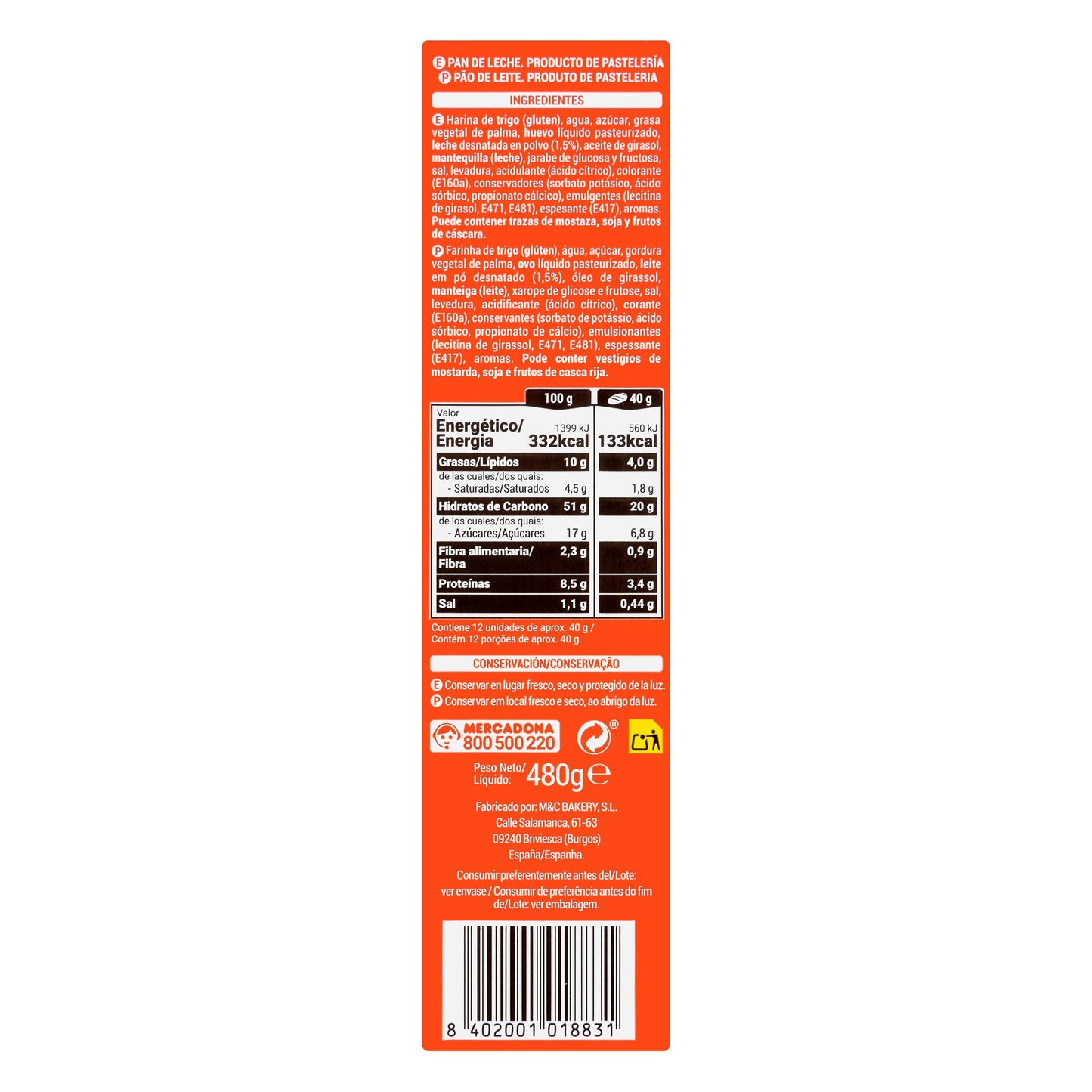 Hacendado Milk Bread