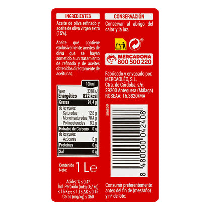 Aceite de Oliva 0,4º Hacendado 1L