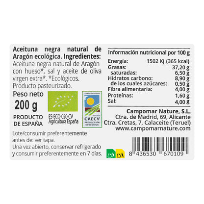 Aceitunas Negras de Aragón Campo Nature