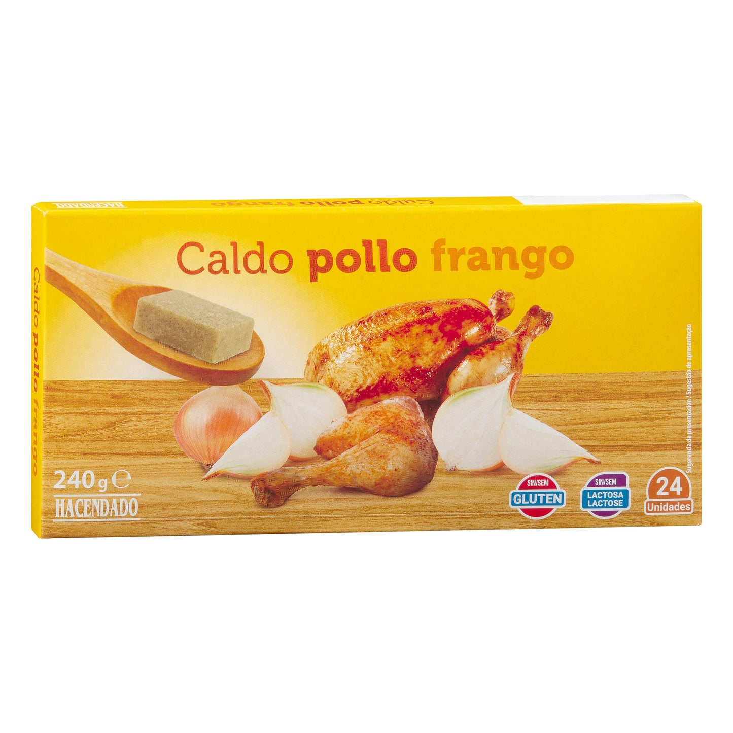 Caldo de Pollo Hacendado en Pastillas