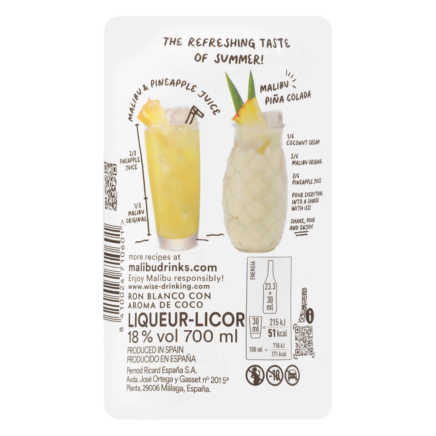 Ron Caribeño Sabor Coco Malibu