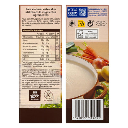 Caldo de Pollo Casero Gallina Blanca