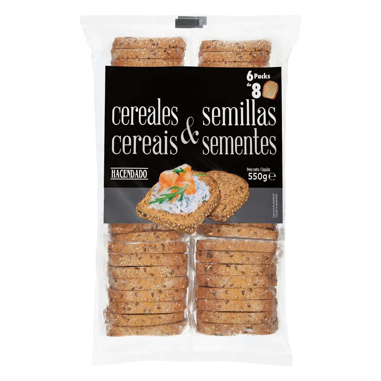 Pan Tostado Cereales y Semillas Hacendado