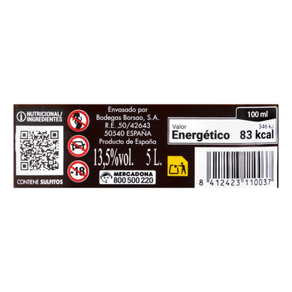 Vino Tinto Dominio de Borgia 5L