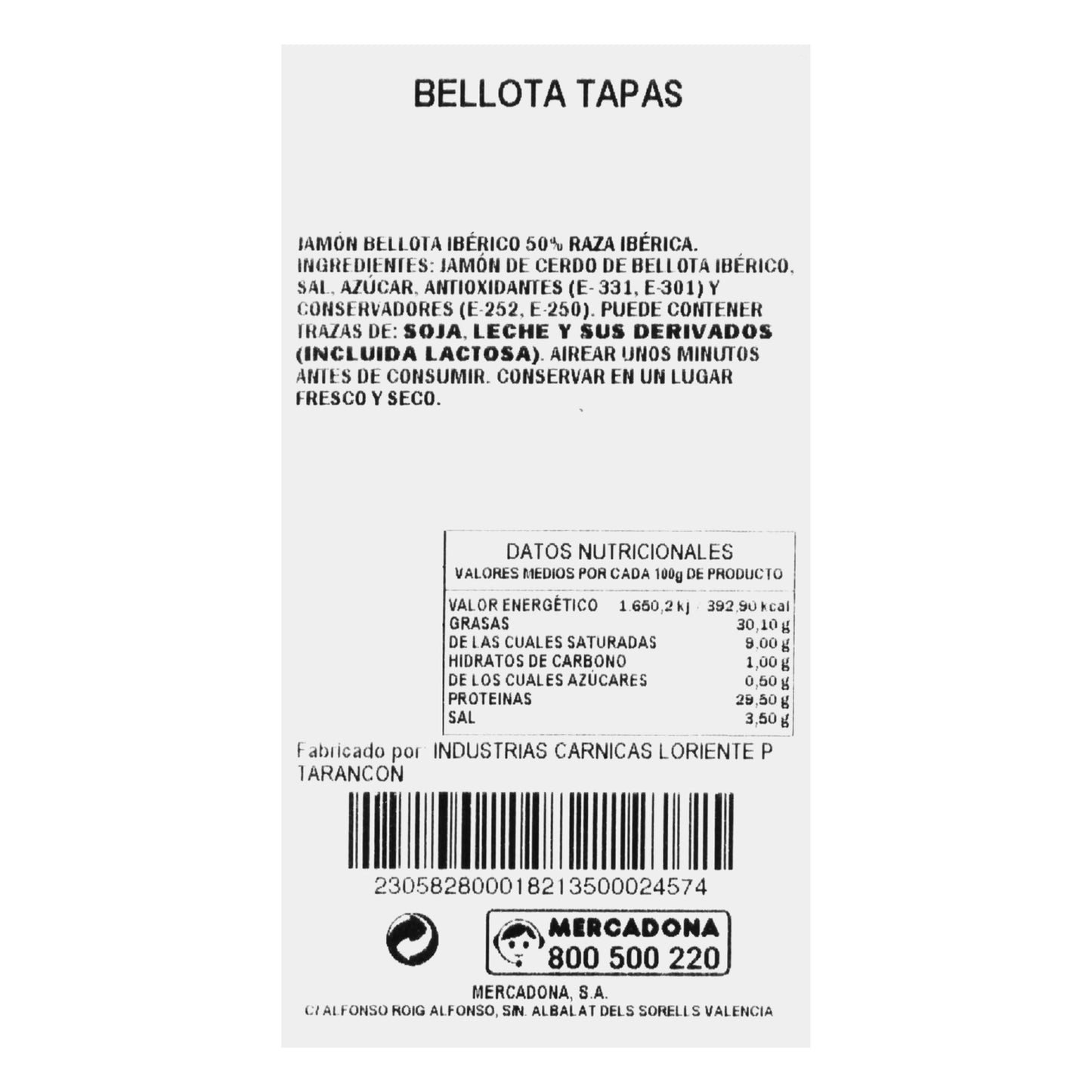 Jamón Bellota Ibérico Cortado a Tapas