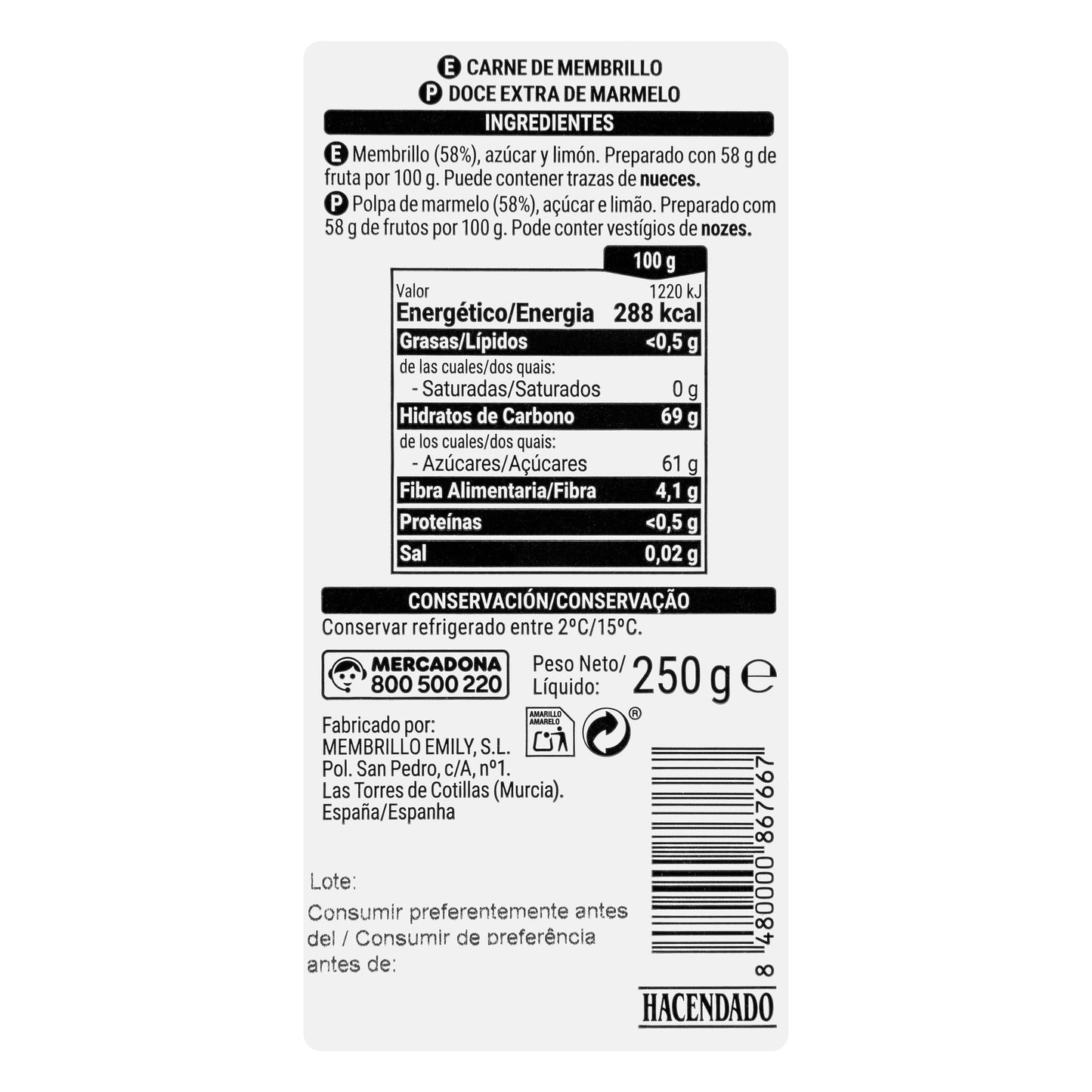 Quince Pastry Taco Hacendado