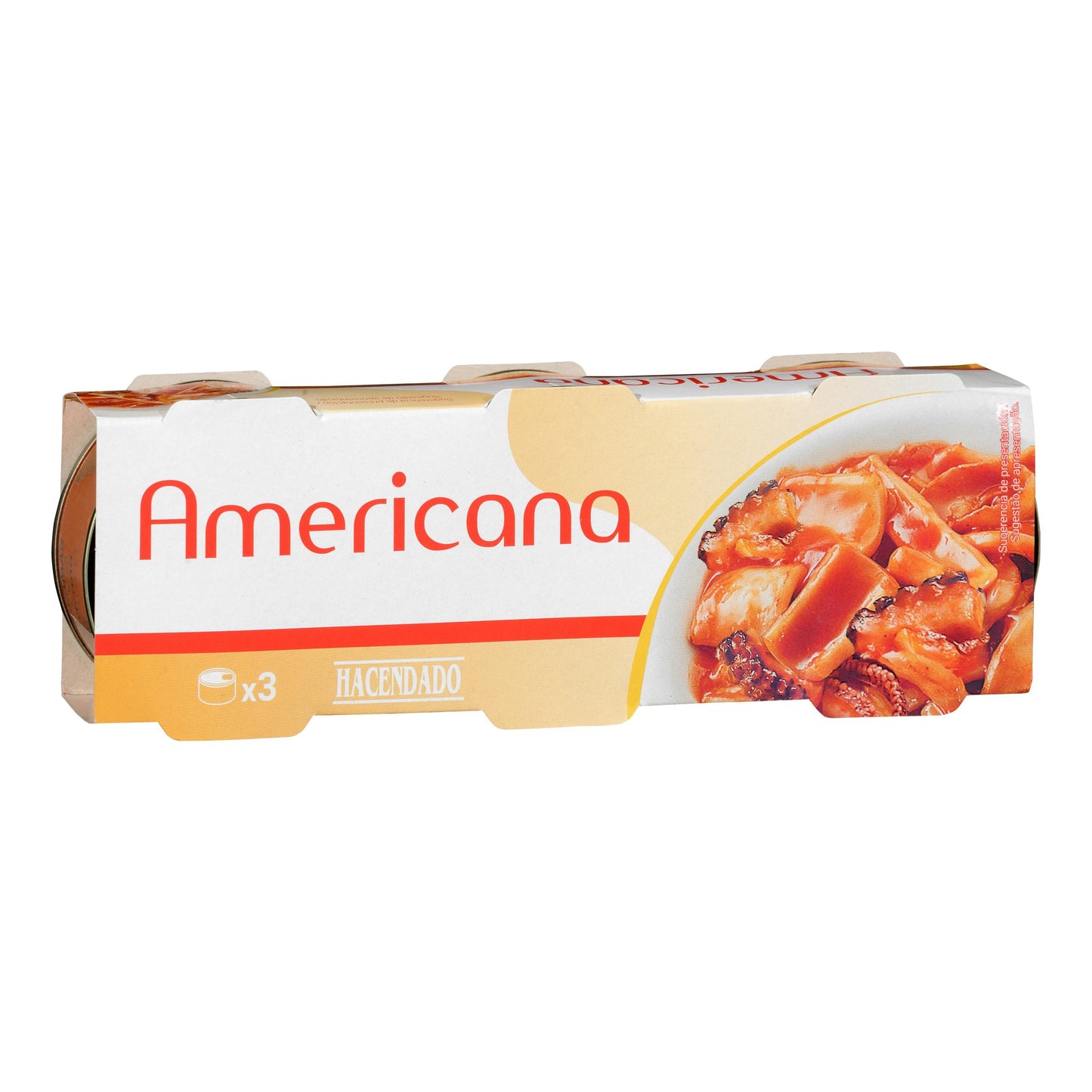 Calamar en Salsa Americana Hacendado Pack3