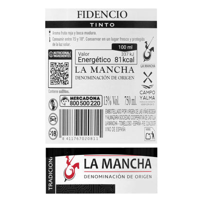 Vino Tinto D.O La Mancha Fidencio