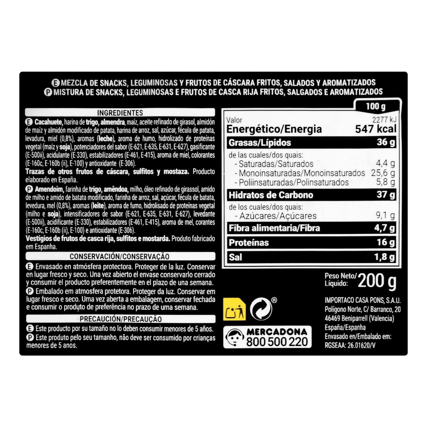 Cocktail Crunchy Sabores Hacendado