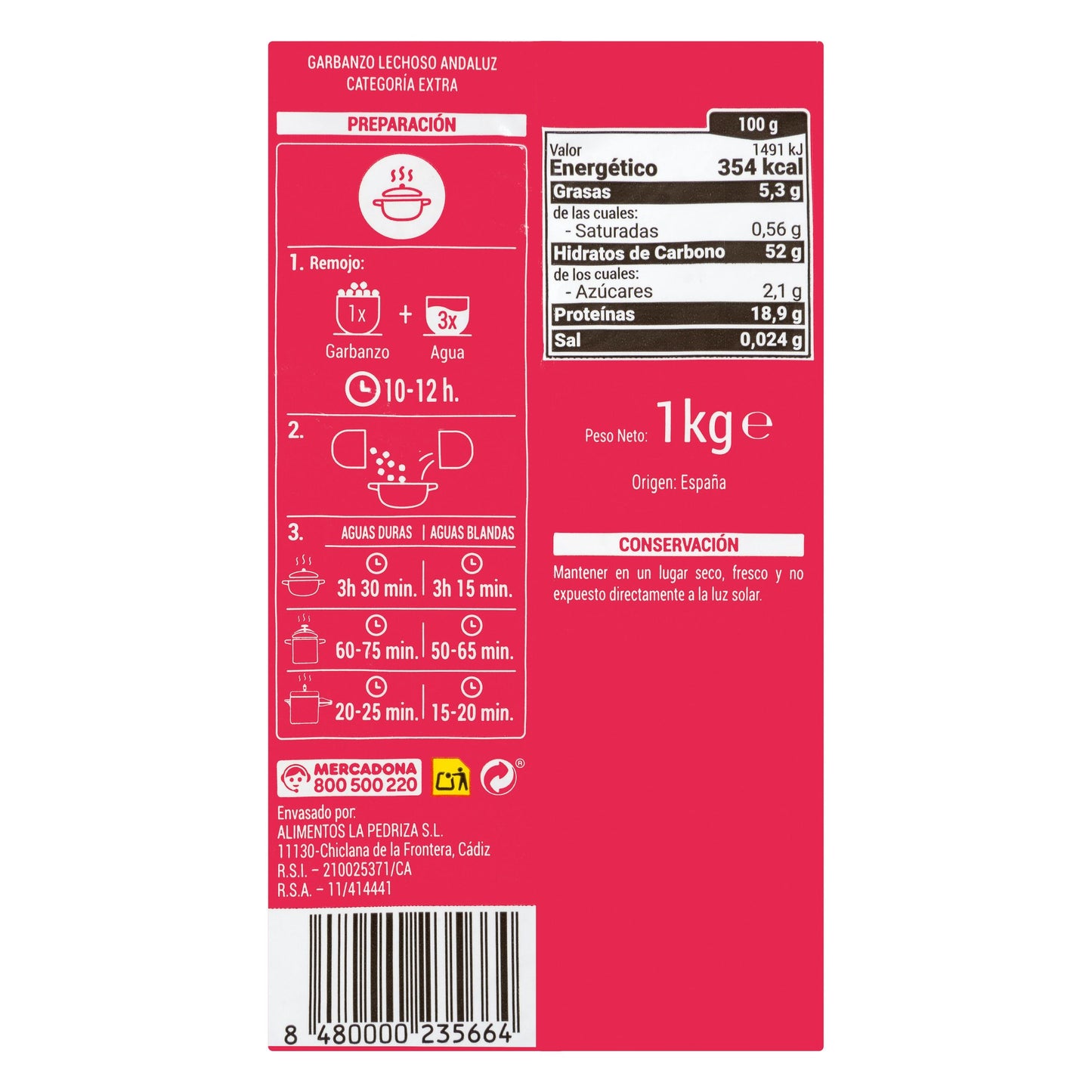 Garbanzo Lechoso Andaluz Hacendado