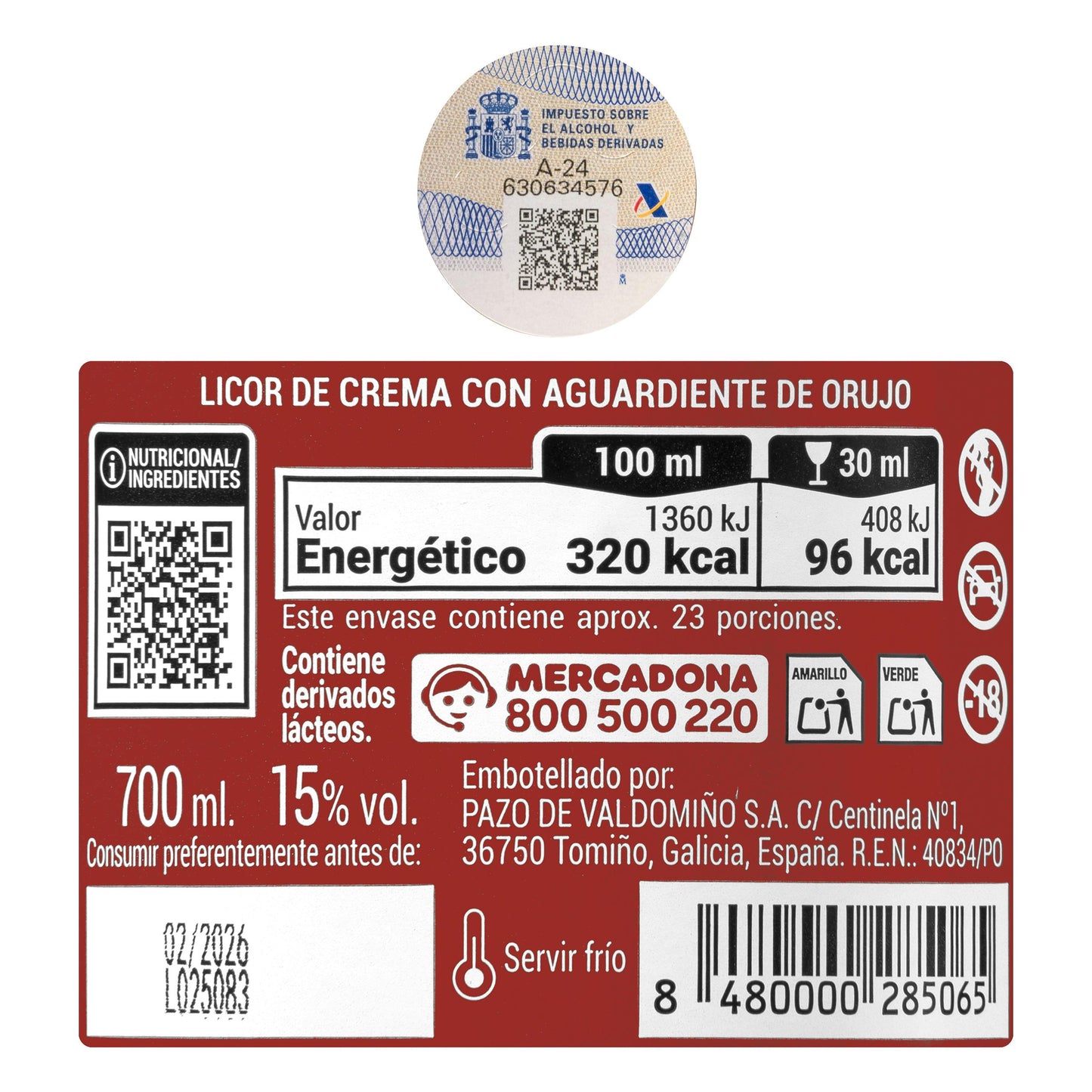 Licor Crema Puente Pazos