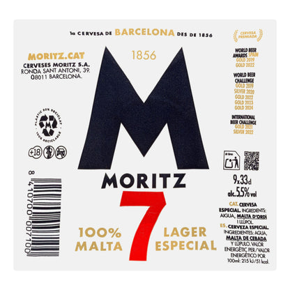 Cerveza 100% malta Moritz 7 9x33CL