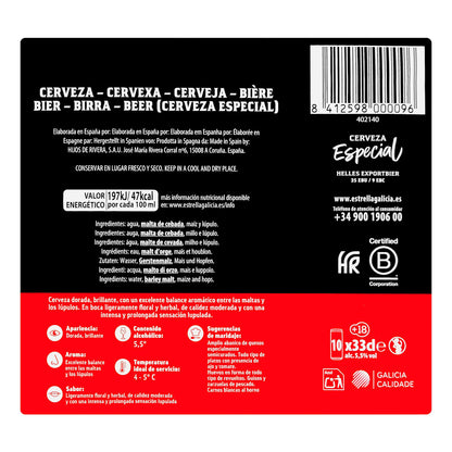 Cerveza Especial Estrella Galicia 10x33CL