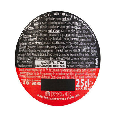 Cerveza Especial Estrella Galicia 25CL