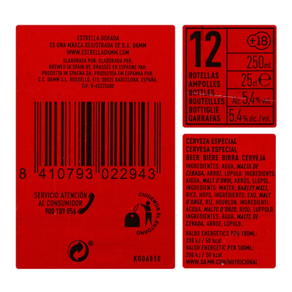 Cerveza Estrella Damm 12x25CL